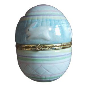 Porcelain Easter Bunny Egg Trinket
